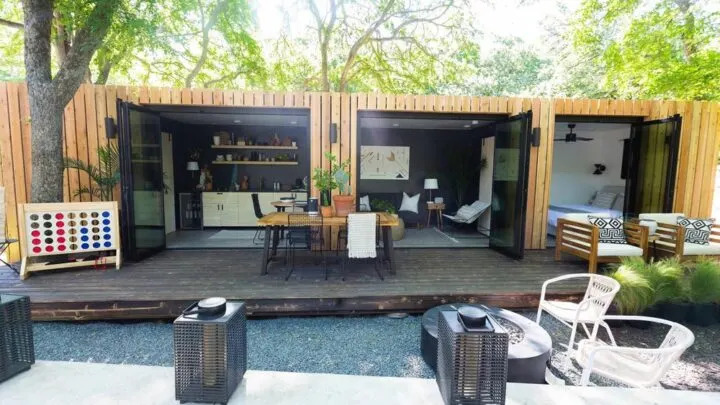 Woodsy Shipping Container Tiny House