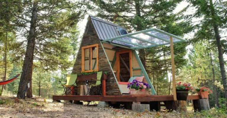 Cute A-Frame Cabin Built in 3 Weeks - Dream Tiny Living