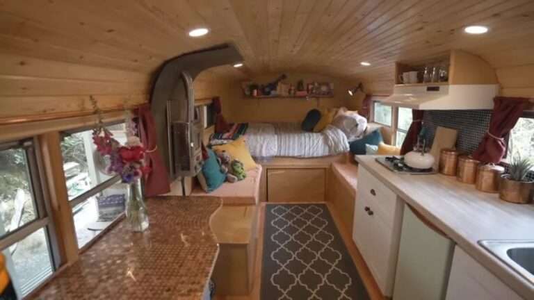 School Bus Transformed Into Cute Tiny House - Dream Tiny Living