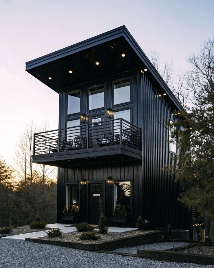 shipping container home 2 story