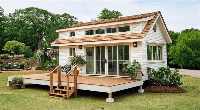 Wonderfully Designed White Tiny House - Dream Tiny Living