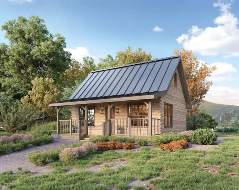 Gorgeous Floor Plan Modern Adirondack Cabin Dream Tiny Living   Gorgeous Floor Plan Modern Adirondack Cabin 1 768x611 