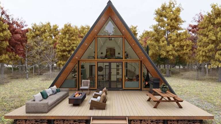 Amazing A-Frame Cabin House Design Idea - Dream Tiny Living