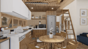 Rustic Tiny House Design Idea 6m x 6m - Dream Tiny Living