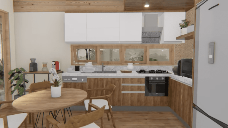 Rustic Tiny House Design Idea 6m x 6m - Dream Tiny Living