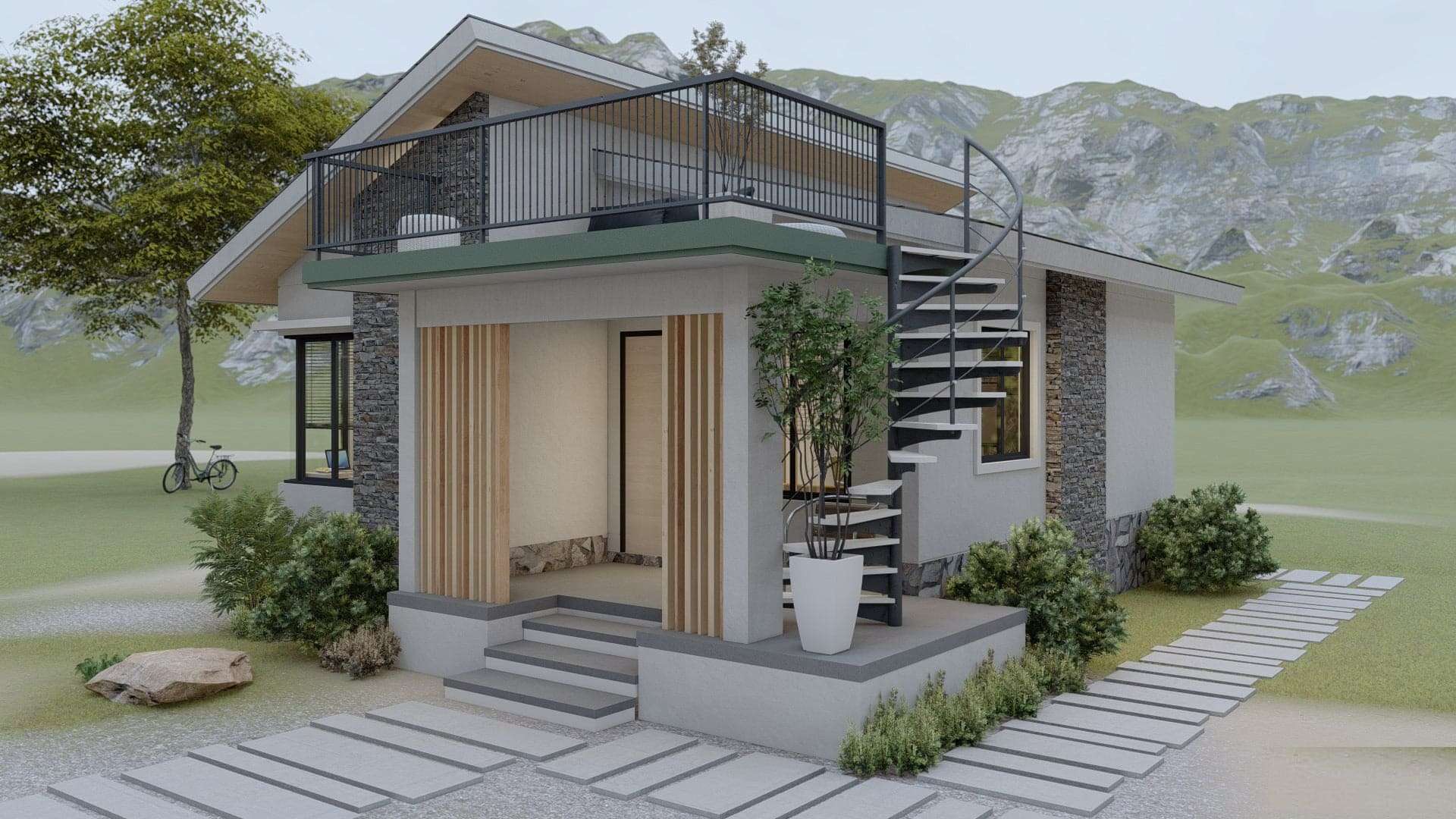 Tiny House Design with Roof Deck 6.50m x 8.00m - Dream Tiny Living