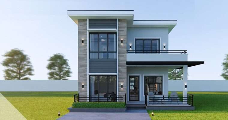 Two Storey Small House Design 7m x 7.5m