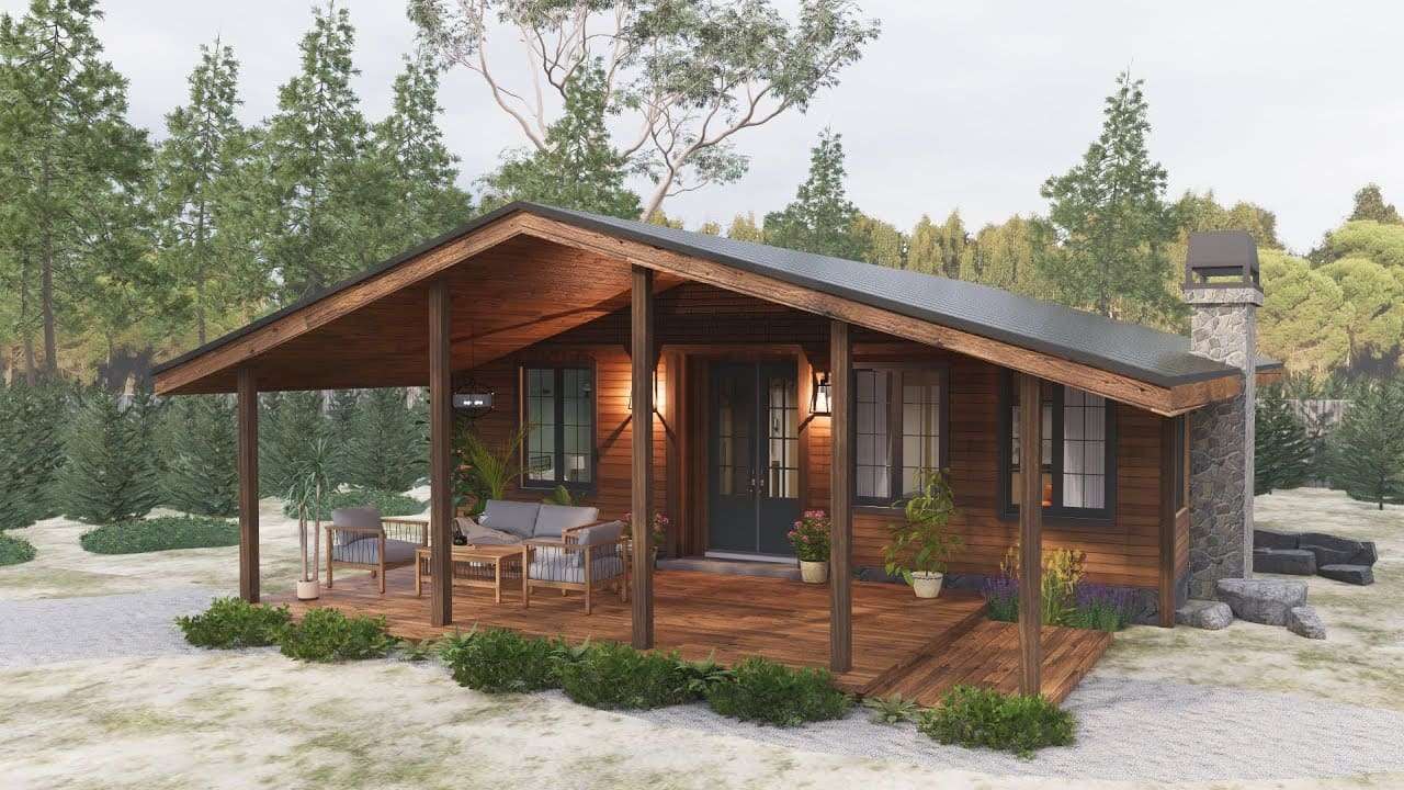 Cozy Tiny House with Brown Exterior