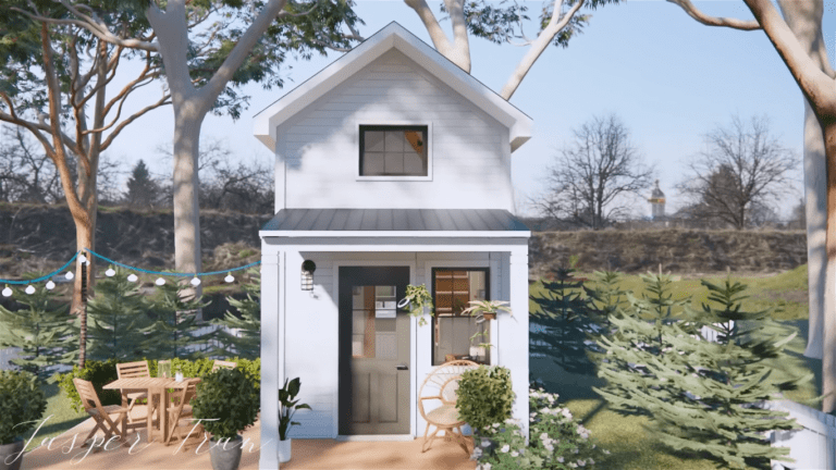 White Tiny House Design 2.5m x 6m - Dream Tiny Living