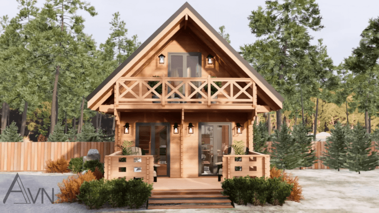 Charming Wooden Cabin Design 5m x 7m - Dream Tiny Living