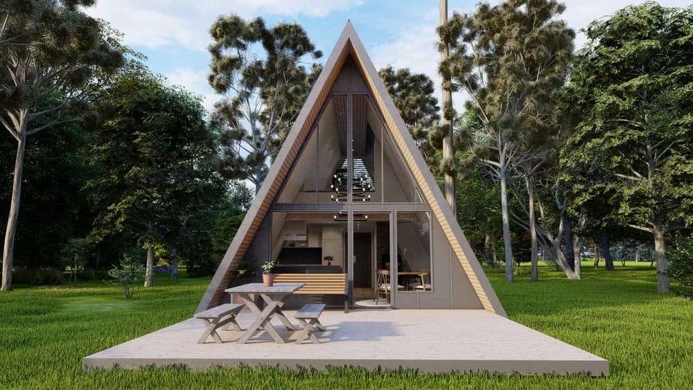 Modern A-Frame Tiny House 6m x 7m - Dream Tiny Living