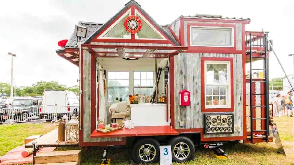 Romantic Firehouse Tiny House on Wheels