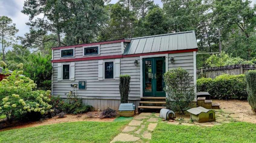 Tiny House on Wheels Built on a Caravan