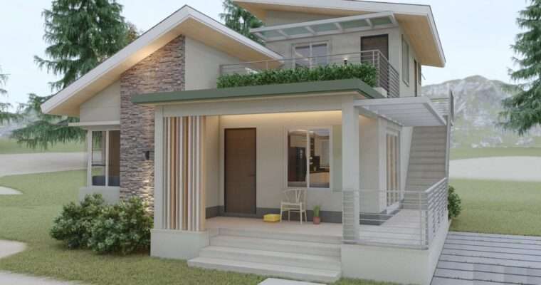 2 Storey Modern Small House Design 8.30m x 13.00m