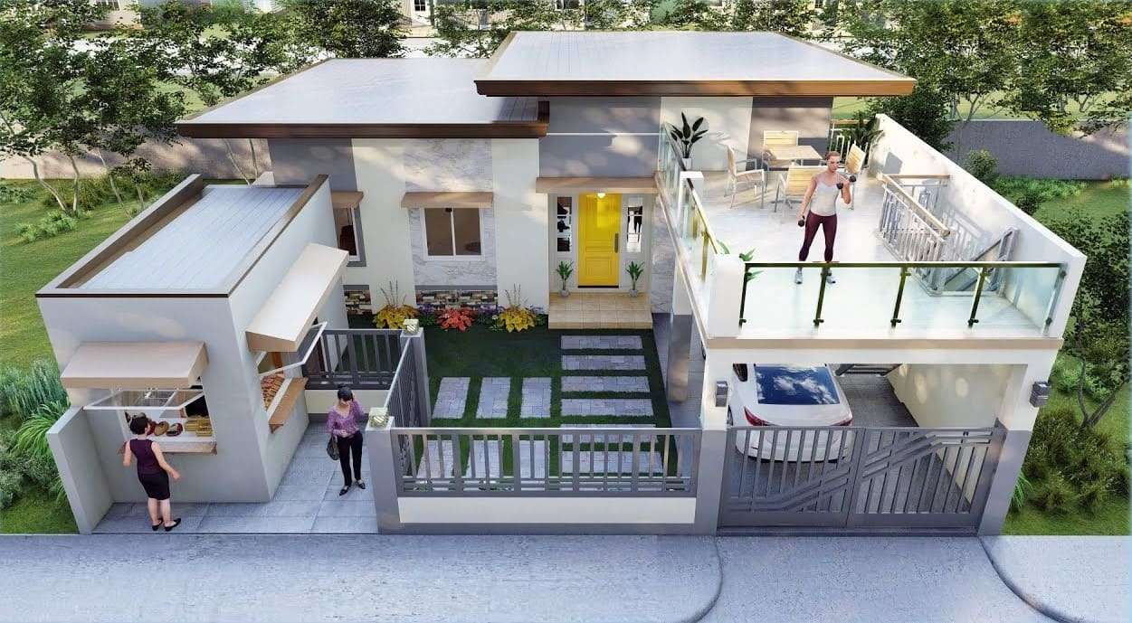 Beautiful Small House Design with Roof Deck