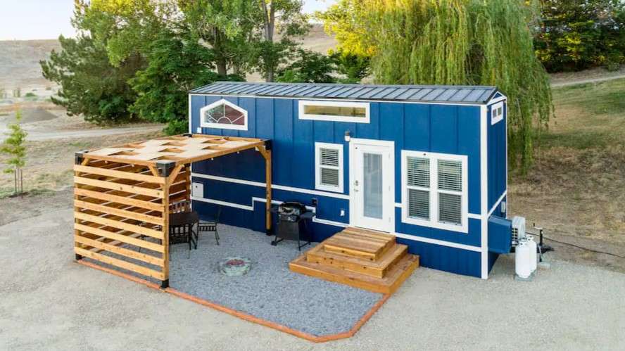 Blue Colored Oasis Tiny Home