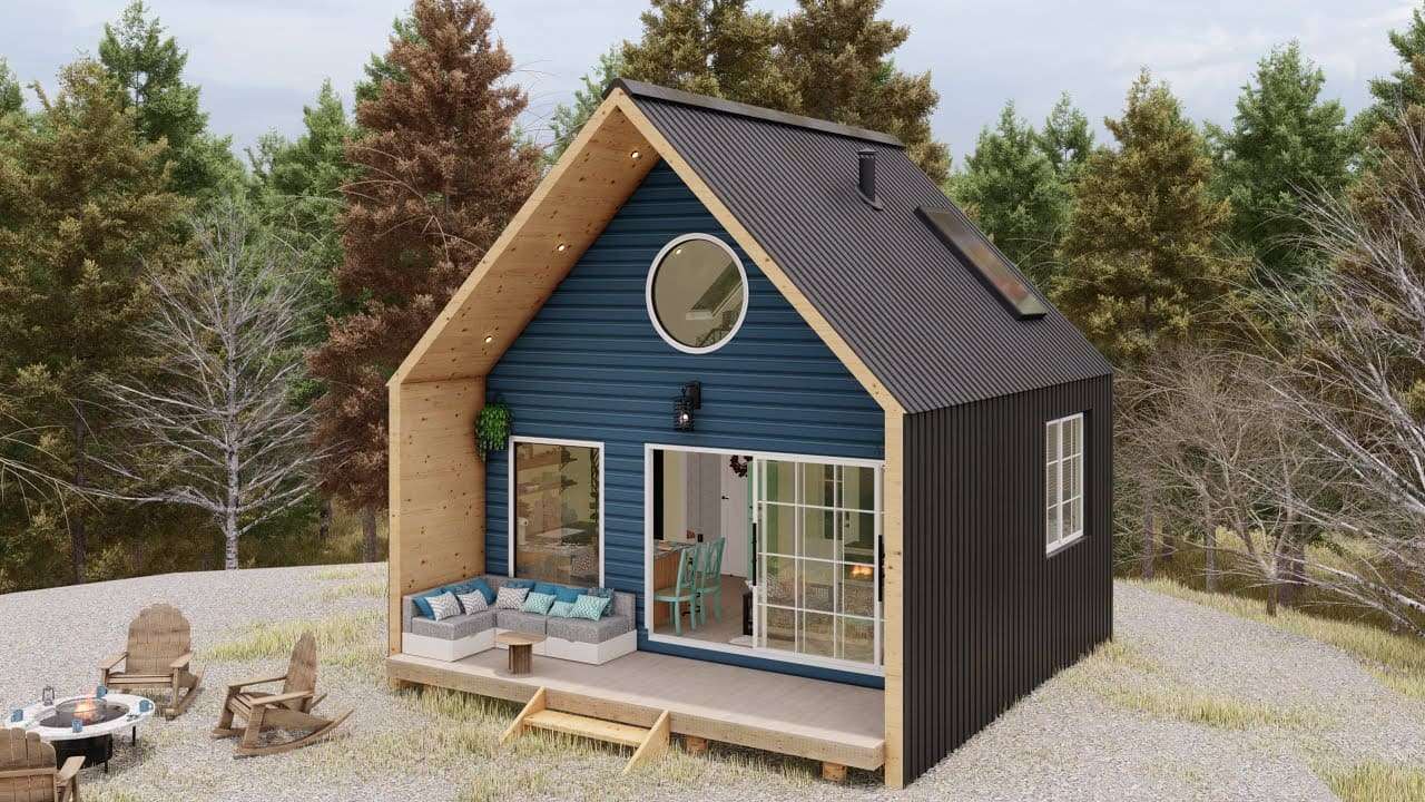Tiny House A-Frame Container