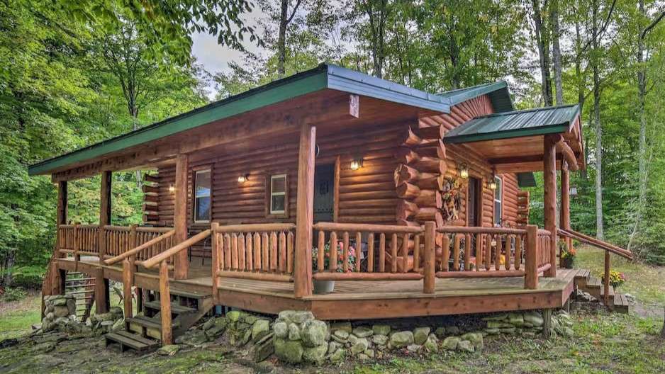 Updated Manistique Tiny Log Cabin