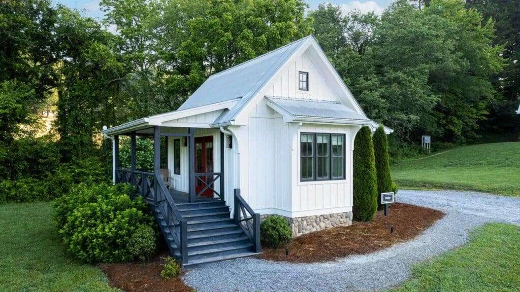 White Designed Tiny Highland House